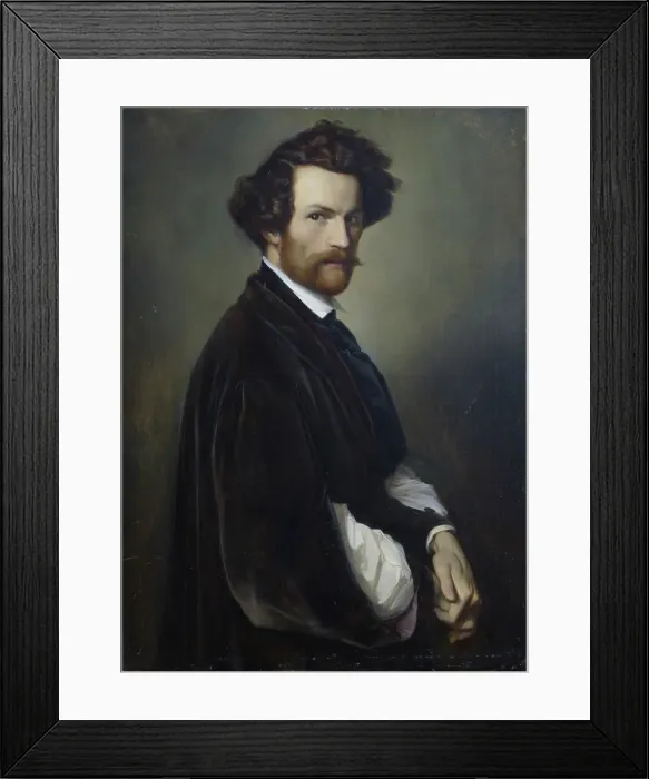 Framed Print : Self-portrait, 1846. Creator: Heubel, Alexander (1813-1847) Framed Print : Self-portrait, 1846. Creator: Heubel, Alexander (1813-1847)