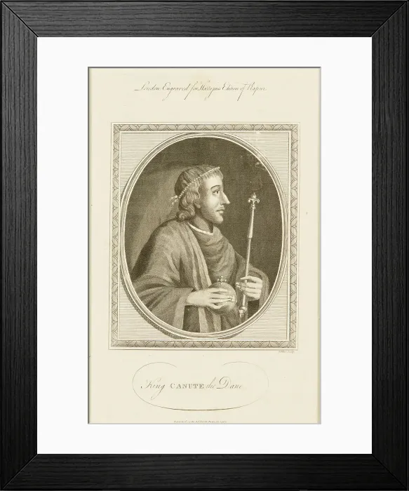 Framed Print : King Canute the Great, 1780s. Creator: Goldar, Jabez (1729-1795) Framed Print : King Canute the Great, 1780s. Creator: Goldar, Jabez (1729-1795)