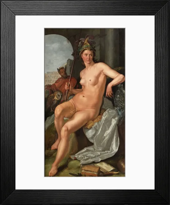 Framed Print : Minerva, 1611. Creator: Goltzius, Hendrick (1558-1617) Framed Print : Minerva, 1611. Creator: Goltzius, Hendrick (1558-1617)