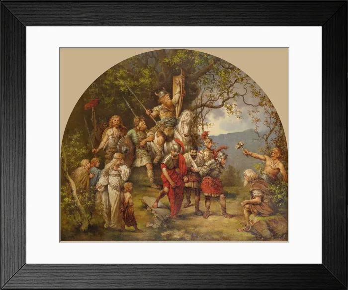 Framed Print : The Germanic peoples and captured Romans, End of 19th-Early 20th cen. Creator: Hock, Daniel (1858-1934) Framed Print : The Germanic peoples and captured Romans, End of 19th-Early 20th cen. Creator: Hock, Daniel (1858-1934)