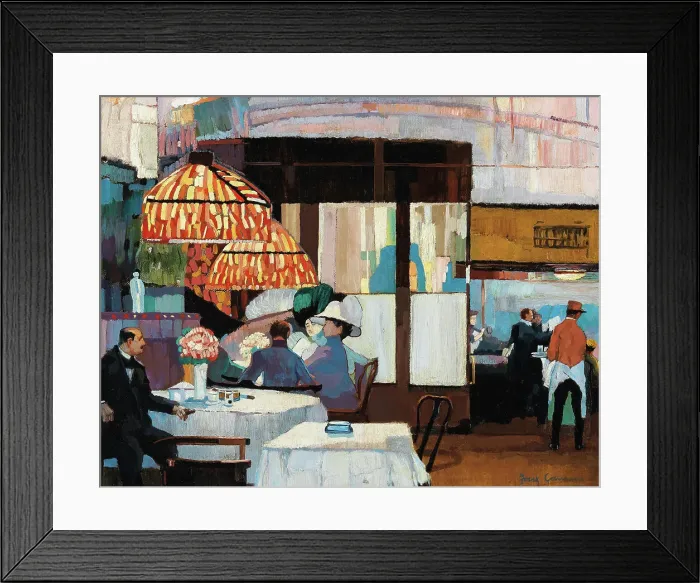 Framed Print : Interiéur de cafe, c 1911. Creator: Goossens, Josse (1876-1929) Framed Print : Interiéur de cafe, c 1911. Creator: Goossens, Josse (1876-1929)