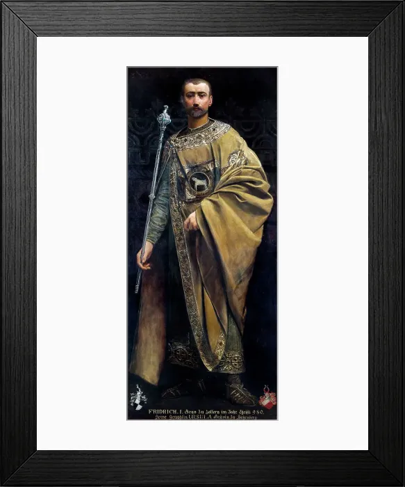 Framed Print : Portrait of Frederick I, Count of Zollern, c1884. Creator: Klimt, Gustav (1862-1918) Framed Print : Portrait of Frederick I, Count of Zollern, c1884. Creator: Klimt, Gustav (1862-1918)
