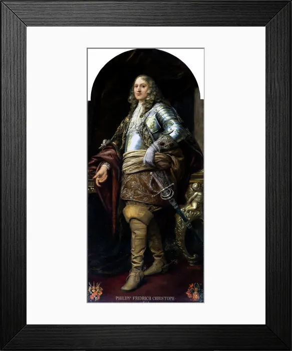 Framed Print : Portrait of Prince Philipp Christoph Friedrich of Hohenzollern-Hechingen (1616-1671), 1883. Creator: Klimt, Gustav (1862-1918) Framed Print : Portrait of Prince Philipp Christoph Friedrich of Hohenzollern-Hechingen (1616-1671), 1883. Creator: Klimt, Gustav (1862-1918)