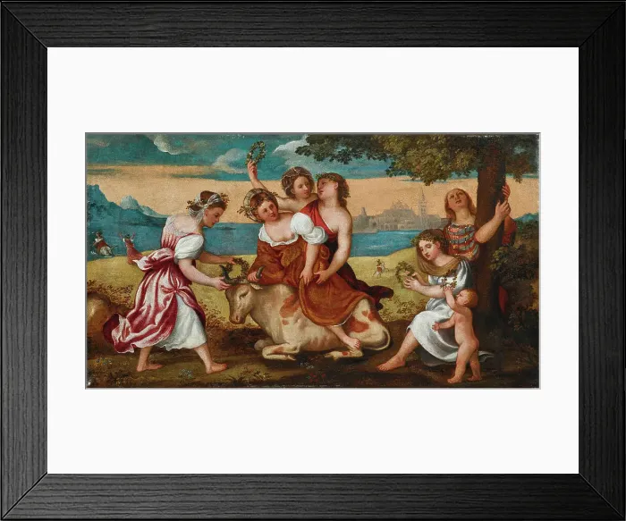 Framed Print : The Rape of Europa. Creator: Ingannati, Pietro degli (ca 1510-ca 1550) Framed Print : The Rape of Europa. Creator: Ingannati, Pietro degli (ca 1510-ca 1550)