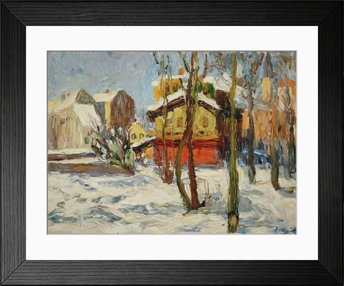 Framed Print : Winter in Schwabing, 1902. Creator: Kandinsky, Wassily Vasilyevich (1866-1944) Framed Print : Winter in Schwabing, 1902. Creator: Kandinsky, Wassily Vasilyevich (1866-1944)