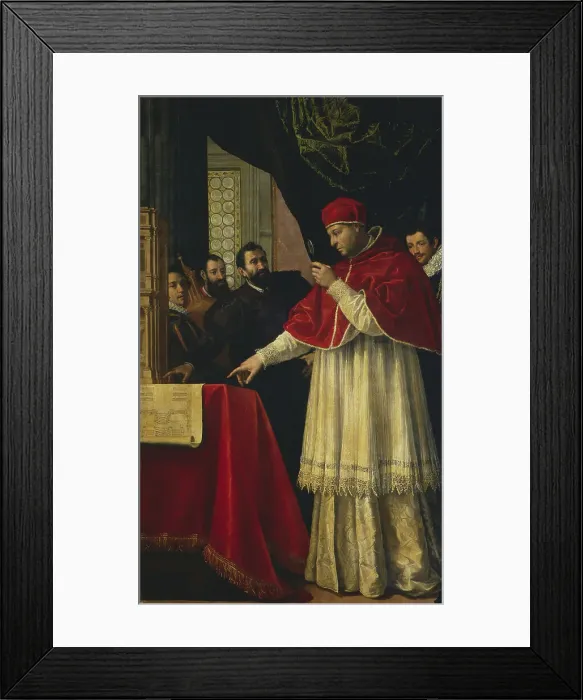Framed Print : Michelangelo shows Pope Leo X and Cardinal Giulio de Medici (later Pope Clement VII)... 1618-1619. Creator: Jacopo da Empoli (Chimenti) (1551-1640) Framed Print : Michelangelo shows Pope Leo X and Cardinal Giulio de Medici (later Pope Clement VII)... 1618-1619. Creator: Jacopo da Empoli (Chimenti) (1551-1640)