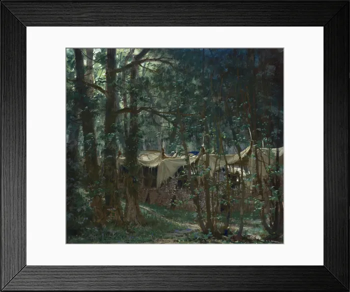 Framed Print : Attila's Camp. Stage design for the Opera La Burgonde by Paul Vidal, c 1898. Creator: Jambon, Marcel (1848-1908) Framed Print : Attila's Camp. Stage design for the Opera La Burgonde by Paul Vidal, c 1898. Creator: Jambon, Marcel (1848-1908)