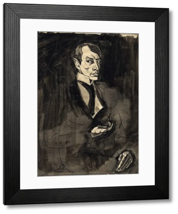 Framed Print : Self-portrait, 1916. Creator: Kazaks, Jekabs (1895-1920) Framed Print : Self-portrait, 1916. Creator: Kazaks, Jekabs (1895-1920)