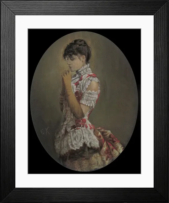 Framed Print : Portrait of the actress Eleonora Duse (1858-1924) as Gilberta in Frou-Frou, 1880s. Creator: Kaulbach, Friedrich August von (1850-1920) Framed Print : Portrait of the actress Eleonora Duse (1858-1924) as Gilberta in Frou-Frou, 1880s. Creator: Kaulbach, Friedrich August von (1850-1920)