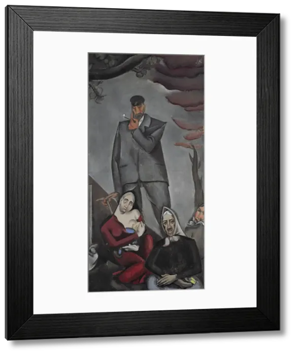 Framed Print : Refugees, 1917. Creator: Kazaks, Jekabs (1895-1920) Framed Print : Refugees, 1917. Creator: Kazaks, Jekabs (1895-1920)