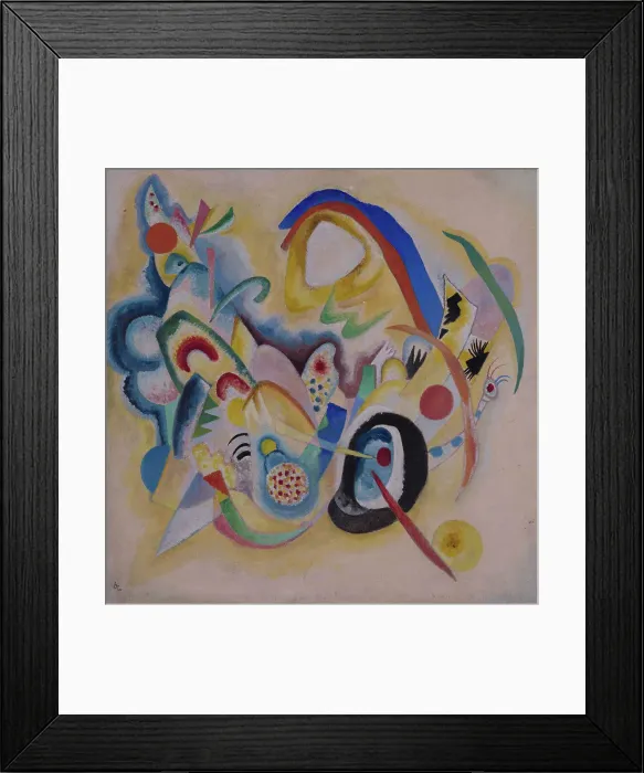 Framed Print : Composition in Yellow, 1920. Creator: Kandinsky, Wassily Vasilyevich (1866-1944) Framed Print : Composition in Yellow, 1920. Creator: Kandinsky, Wassily Vasilyevich (1866-1944)