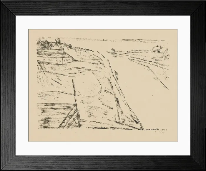 Framed Print : View of a river, 1912. Creator: Klee, Paul (1879-1940) Framed Print : View of a river, 1912. Creator: Klee, Paul (1879-1940)