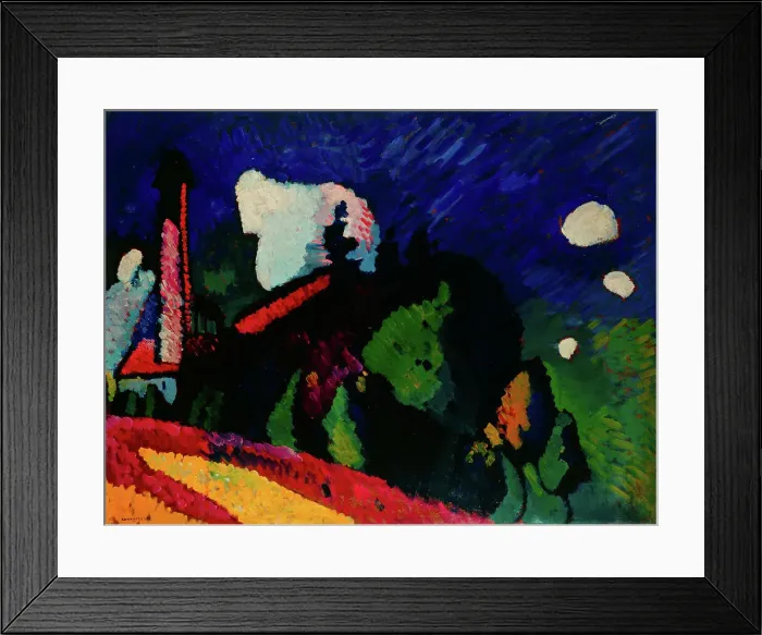 Framed Print : Murnau, Landscape With Tower, 1908. Creator: Kandinsky, Wassily Vasilyevich (1866-1944) Framed Print : Murnau, Landscape With Tower, 1908. Creator: Kandinsky, Wassily Vasilyevich (1866-1944)