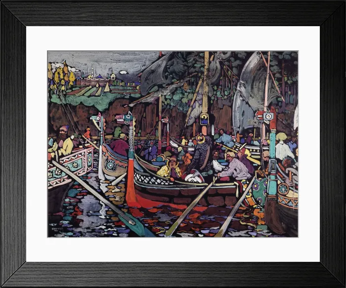 Framed Print : Song (Volga Song), 1906. Creator: Kandinsky, Wassily Vasilyevich (1866-1944) Framed Print : Song (Volga Song), 1906. Creator: Kandinsky, Wassily Vasilyevich (1866-1944)
