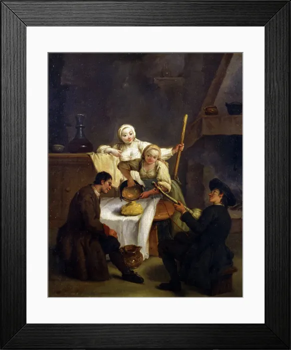 Framed Print : Polenta, 1735-1739. Creator: Longhi, Pietro (1701-1785) Framed Print : Polenta, 1735-1739. Creator: Longhi, Pietro (1701-1785)