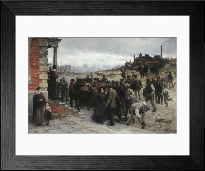 Framed Print : The Strike, 1886. Creator: Köhler, Robert (1850-1917) Framed Print : The Strike, 1886. Creator: Köhler, Robert (1850-1917)