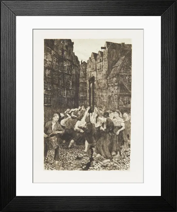 Framed Print : La Carmagnole, 1901. Creator: Kollwitz, Käthe (1867-1945) Framed Print : La Carmagnole, 1901. Creator: Kollwitz, Käthe (1867-1945)