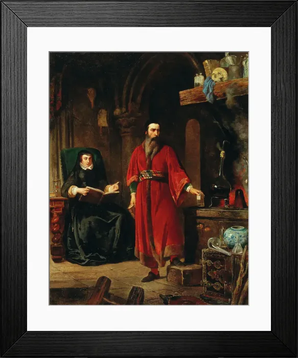 Framed Print : Catherine de Medici and the Alchemist Cosimo Ruggieri, 1867. Creator: Lulvès, Jean (1833-1889) Framed Print : Catherine de Medici and the Alchemist Cosimo Ruggieri, 1867. Creator: Lulvès, Jean (1833-1889)
