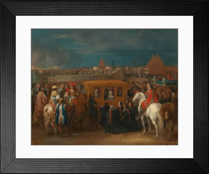 Framed Print : The solemn entry of Louis XIV, King of France and Queen Maria Theresa into Douai, c1667. Creator: Meulen, Adam Frans, van der (1632-1690) Framed Print : The solemn entry of Louis XIV, King of France and Queen Maria Theresa into Douai, c1667. Creator: Meulen, Adam Frans, van der (1632-1690)