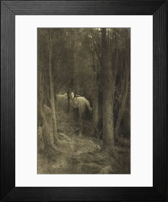 Framed Print : Illustration for the story A Terrible Vengeance from the collection Evenings on a Farm... 1874. Creator: Kramskoi, Ivan Nikolayevich (1837-1887) Framed Print : Illustration for the story A Terrible Vengeance from the collection Evenings on a Farm... 1874. Creator: Kramskoi, Ivan Nikolayevich (1837-1887)