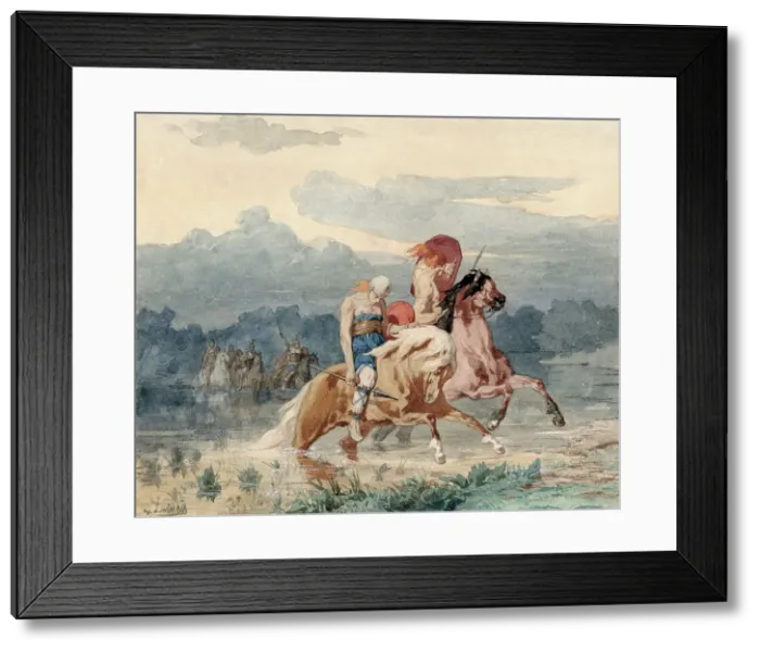 Framed Print : Gauls chased by Roman soldiers, c 1870. Creator: Luminais, Évariste Vital (1822-1896) Framed Print : Gauls chased by Roman soldiers, c 1870. Creator: Luminais, Évariste Vital (1822-1896)