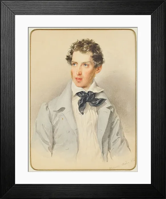 Framed Print : Portrait of Archduke Albrecht of Austria, Duke of Teschen (1817-1895) at the age of 17, 1834. Creator: Kriehuber, Josef (1800-1876) Framed Print : Portrait of Archduke Albrecht of Austria, Duke of Teschen (1817-1895) at the age of 17, 1834. Creator: Kriehuber, Josef (1800-1876)