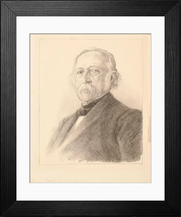 Framed Print : Portrait of Theodor Fontane (1819-1898), 1896. Creator: Liebermann, Max (1847-1935) Framed Print : Portrait of Theodor Fontane (1819-1898), 1896. Creator: Liebermann, Max (1847-1935)