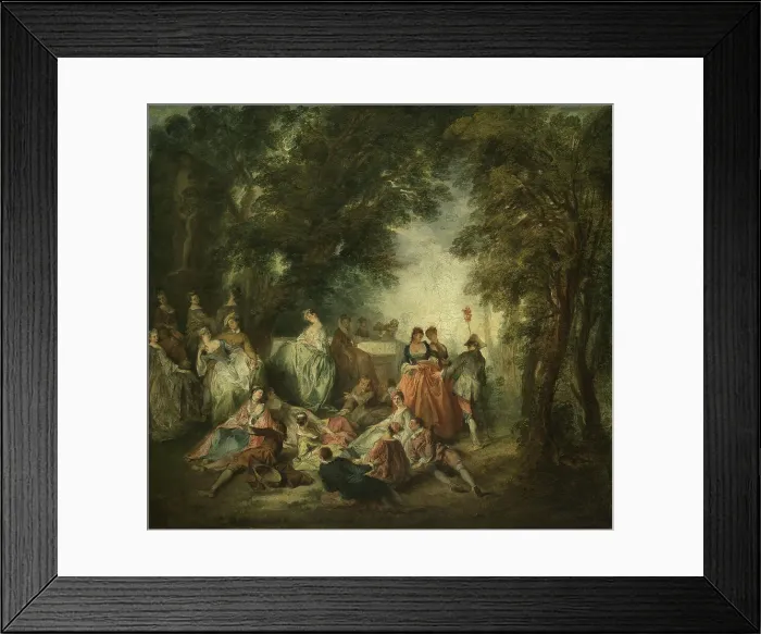 Framed Print : Fête Galante, c1730. Creator: Lancret, Nicolas (1690-1743) Framed Print : Fête Galante, c1730. Creator: Lancret, Nicolas (1690-1743)