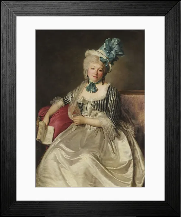 Framed Print : Portrait of Madame Grasset, 1791. Creator: Landry, Louis (active 1791-1798) Framed Print : Portrait of Madame Grasset, 1791. Creator: Landry, Louis (active 1791-1798)