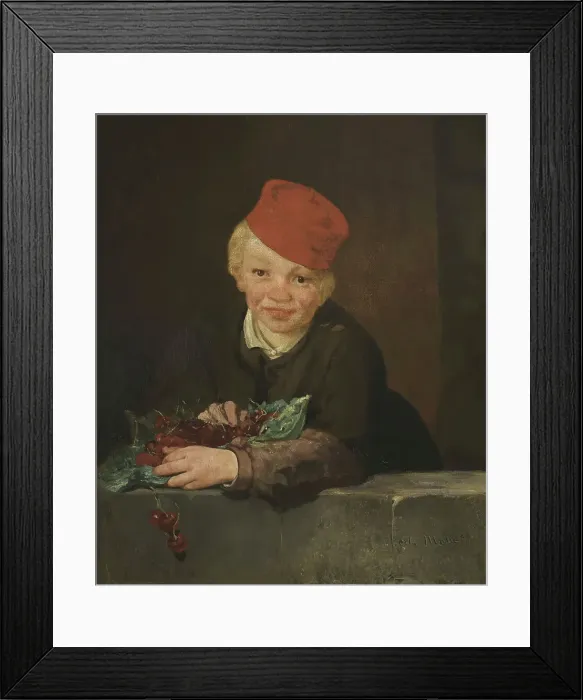 Framed Print : Boy with Cherries, c 1858. Creator: Manet, Édouard (1832-1883) Framed Print : Boy with Cherries, c 1858. Creator: Manet, Édouard (1832-1883)