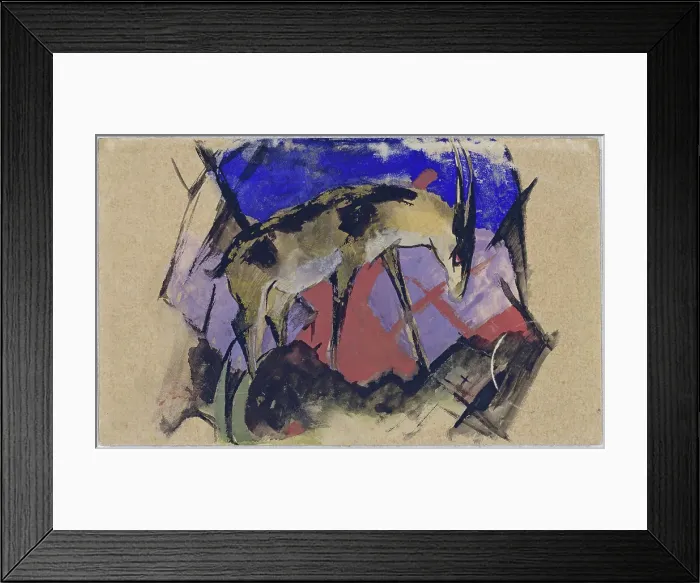 Framed Print : Antelope, 1913. Creator: Marc, Franz (1880-1916) Framed Print : Antelope, 1913. Creator: Marc, Franz (1880-1916)