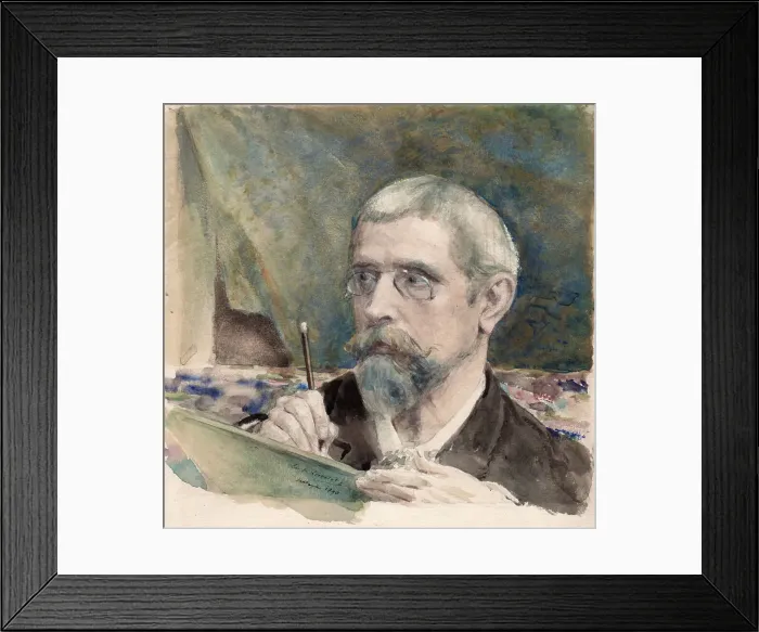 Framed Print : Self-portrait, 1890. Creator: Lostalot, Alfred de (1837-1909) Framed Print : Self-portrait, 1890. Creator: Lostalot, Alfred de (1837-1909)
