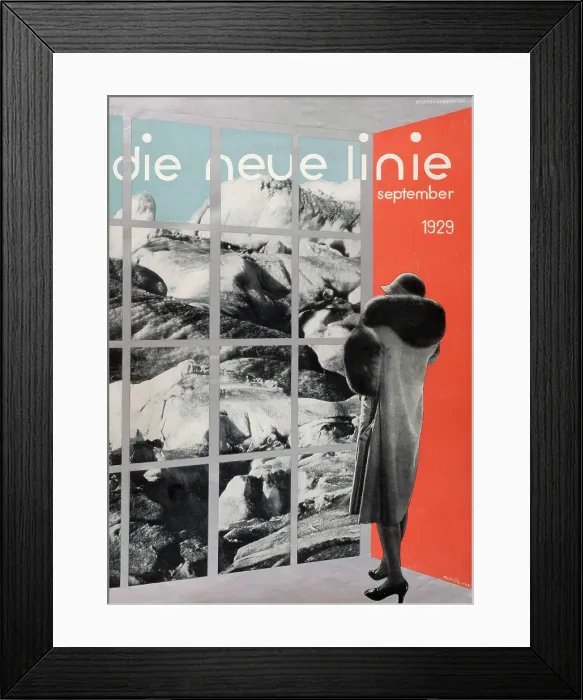 Framed Print : Cover of the magazine die neue linie, 1929. Creator: Moholy-Nagy, Laszlo (1895-1946) Framed Print : Cover of the magazine die neue linie, 1929. Creator: Moholy-Nagy, Laszlo (1895-1946)