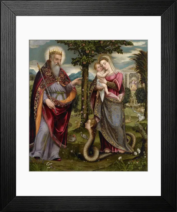 Framed Print : God the Father and the Virgin, c1560-1580. Creator: Mombello, Luca (1518 / 20-1588 / 96) Framed Print : God the Father and the Virgin, c1560-1580. Creator: Mombello, Luca (1518 / 20-1588 / 96)