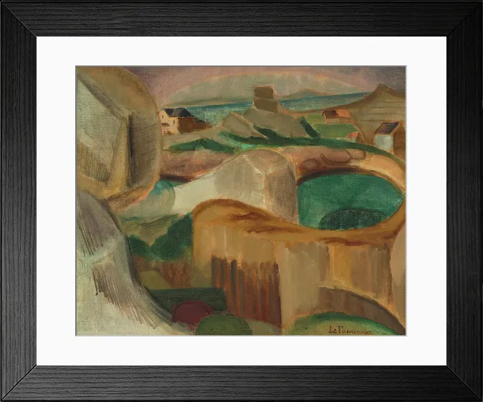 Framed Print : Paysage de rochers (Rocky landscape), 1913. Creator: Le Fauconnier, Henri Victor Gabriel (1881-1946) Framed Print : Paysage de rochers (Rocky landscape), 1913. Creator: Le Fauconnier, Henri Victor Gabriel (1881-1946)