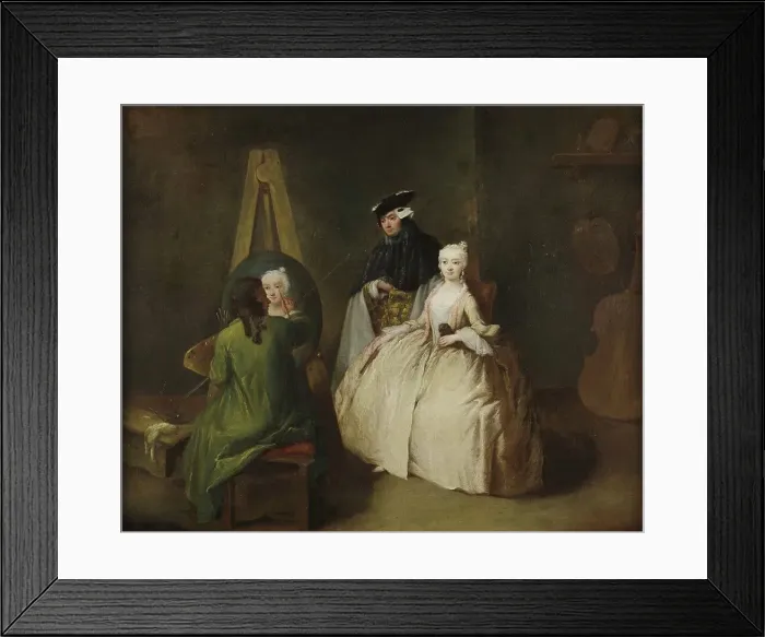 Framed Print : The painter's studio, c 1745. Creator: Longhi, Pietro (1701-1785) Framed Print : The painter's studio, c 1745. Creator: Longhi, Pietro (1701-1785)