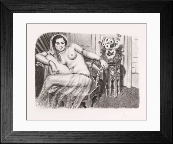 Framed Print : Hindu in a Voille Skirt (Hindoue à la jupe de tulle), 1929. Creator: Matisse, Henri (1869-1954) Framed Print : Hindu in a Voille Skirt (Hindoue à la jupe de tulle), 1929. Creator: Matisse, Henri (1869-1954)