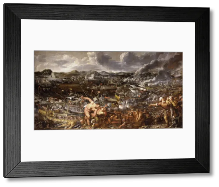 Framed Print : The Venetian Victory over the Turks in the Battle of the Dardanelles, 1663. Creator: Liberi, Pietro (1605-1687) Framed Print : The Venetian Victory over the Turks in the Battle of the Dardanelles, 1663. Creator: Liberi, Pietro (1605-1687)