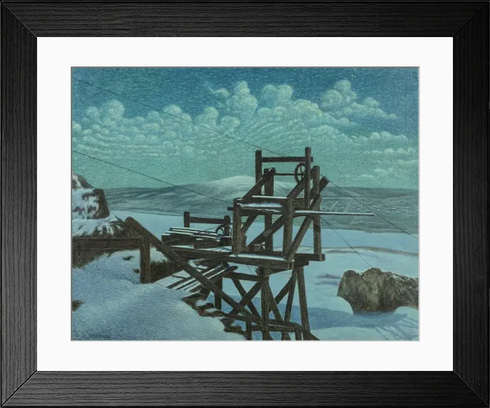 Framed Print : The ore lift in Kiruna. Creator: Lindh, Bror (1877-1941) Framed Print : The ore lift in Kiruna. Creator: Lindh, Bror (1877-1941)