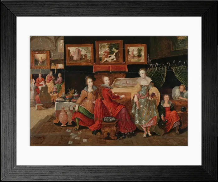 Framed Print : The Parable of the Wise and Foolish Virgins. Creator: Lisaert, Pieter, (IV) (1595-1629 / 30) Framed Print : The Parable of the Wise and Foolish Virgins. Creator: Lisaert, Pieter, (IV) (1595-1629 / 30)