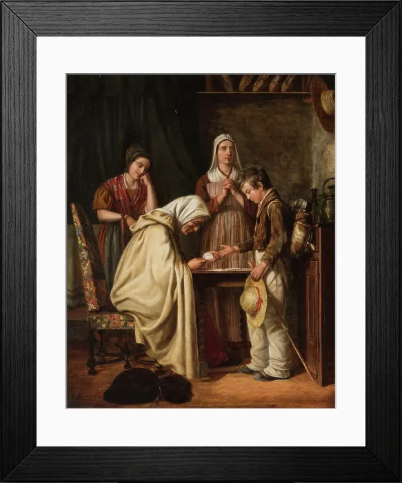 Framed Print : Fortune Teller, 1839. Creator: Populus, Jean-Louis (1807-1859) Framed Print : Fortune Teller, 1839. Creator: Populus, Jean-Louis (1807-1859)