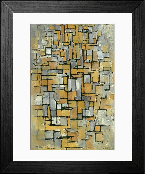 Framed Print : Tableau No. 1, 1913. Creator: Mondrian, Piet (1872-1944)