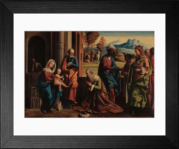 Framed Print : The Adoration of the Magi, c 1527. Creator: Ortolano (Benvenuti), Giovanni Battista (c. 1480-1525) Framed Print : The Adoration of the Magi, c 1527. Creator: Ortolano (Benvenuti), Giovanni Battista (c. 1480-1525)