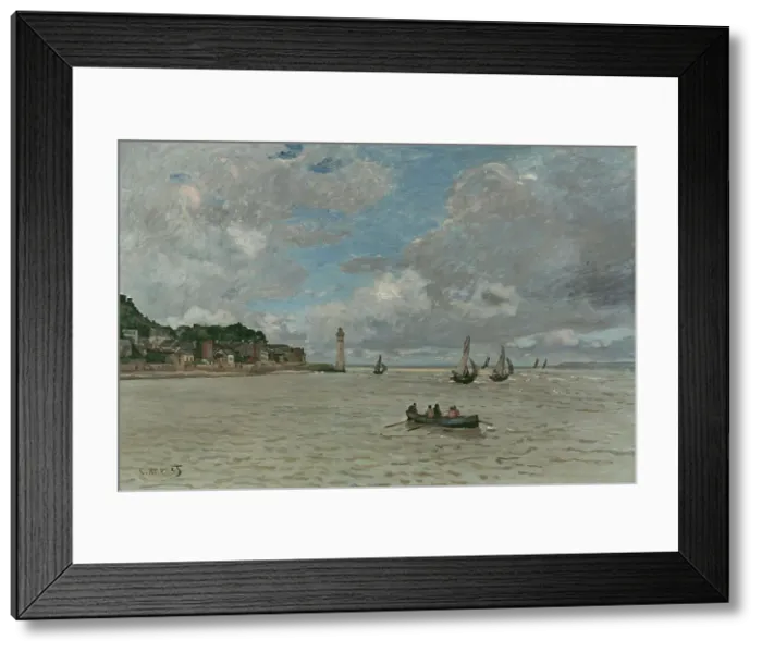 Framed Print : The lighthouse of Honfleur, 1864. Creator: Monet, Claude (1840-1926) Framed Print : The lighthouse of Honfleur, 1864. Creator: Monet, Claude (1840-1926)