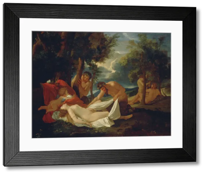 Framed Print : Sleeping Venus surprised by satyrs, c1625. Creator: Poussin, Nicolas (1594-1665) Framed Print : Sleeping Venus surprised by satyrs, c1625. Creator: Poussin, Nicolas (1594-1665)
