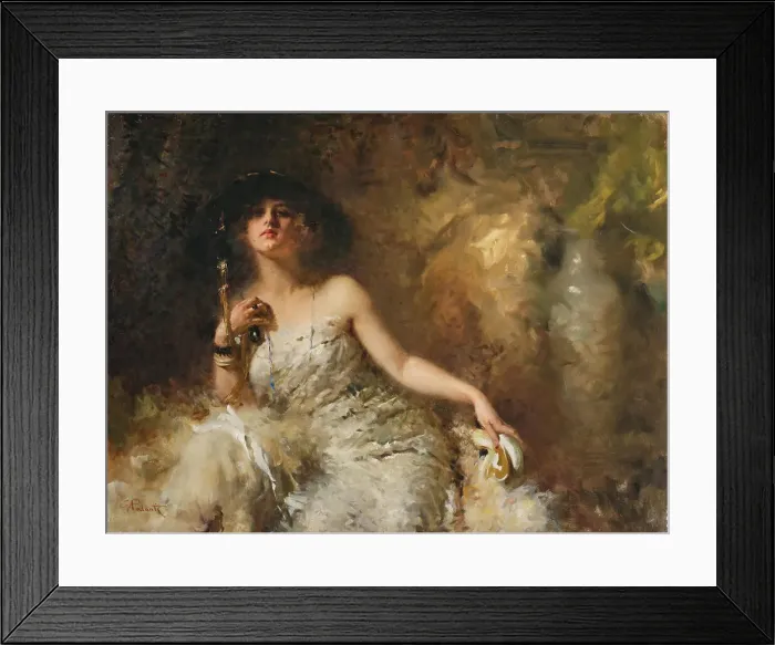 Framed Print : Portrait of a seated lady (Ritratto di donna seduta), 1921. Creator: Palanti, Giuseppe (1881-1946) Framed Print : Portrait of a seated lady (Ritratto di donna seduta), 1921. Creator: Palanti, Giuseppe (1881-1946)