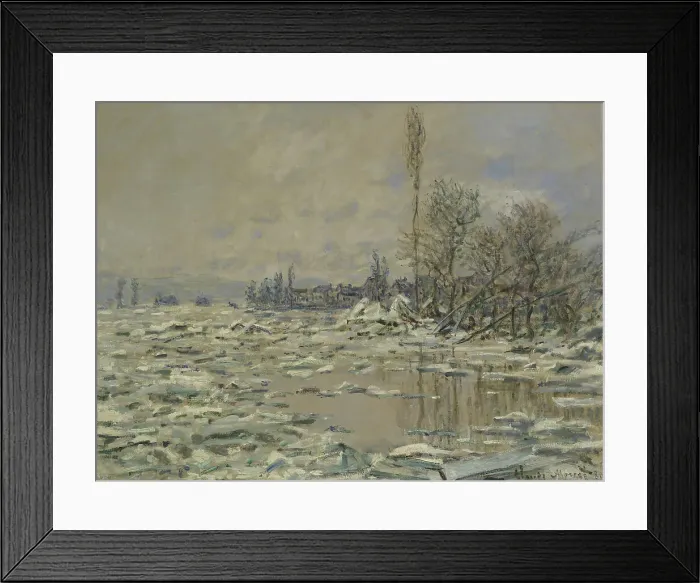 Framed Print : The Break-Up of the Ice, 1880. Creator: Monet, Claude (1840-1926) Framed Print : The Break-Up of the Ice, 1880. Creator: Monet, Claude (1840-1926)