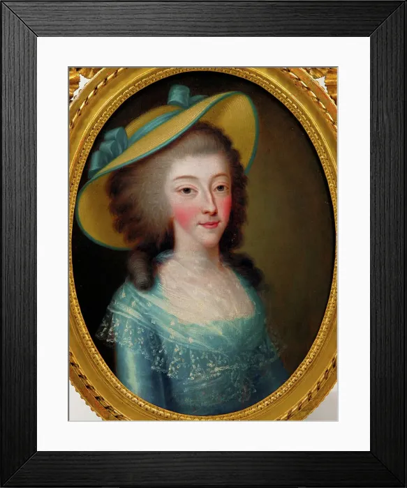 Framed Print : Princess Maria Theresa of Savoy (1756-1805), Countess of Artois, 1791. Creator: Panealbo, Giovanni (1742-1815) Framed Print : Princess Maria Theresa of Savoy (1756-1805), Countess of Artois, 1791. Creator: Panealbo, Giovanni (1742-1815)