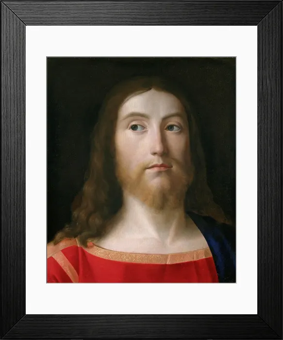 Framed Print : Head of Christ, c 1512. Creator: Previtali, Andrea (ca 1480-1528) Framed Print : Head of Christ, c 1512. Creator: Previtali, Andrea (ca 1480-1528)