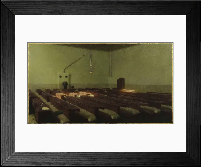 Framed Print : A Christmas at the Pio Albergo Trivulzio, 1909. Creator: Morbelli, Angelo (1853-1919) Framed Print : A Christmas at the Pio Albergo Trivulzio, 1909. Creator: Morbelli, Angelo (1853-1919)